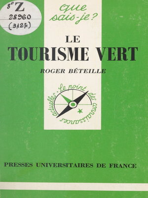 cover image of Le Tourisme vert